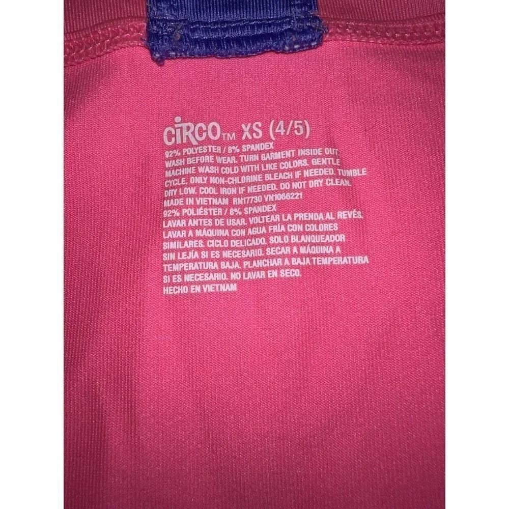 CIRCO Girls Dance Gymnastics Leotard Pink Multicolored Sz XS (4/5)